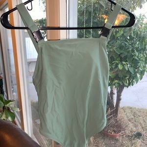 Unique green one piece swimsuit!